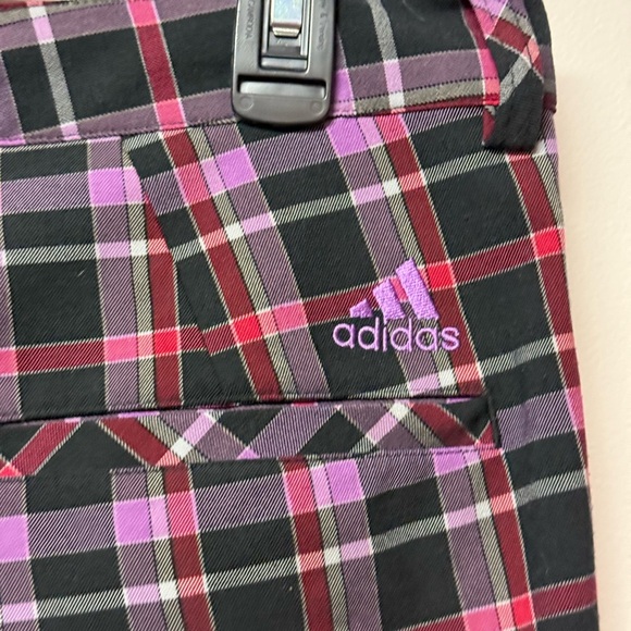 adidas Men's Checkered Shorts - Black, Red, Purple - Picture 5 of 5